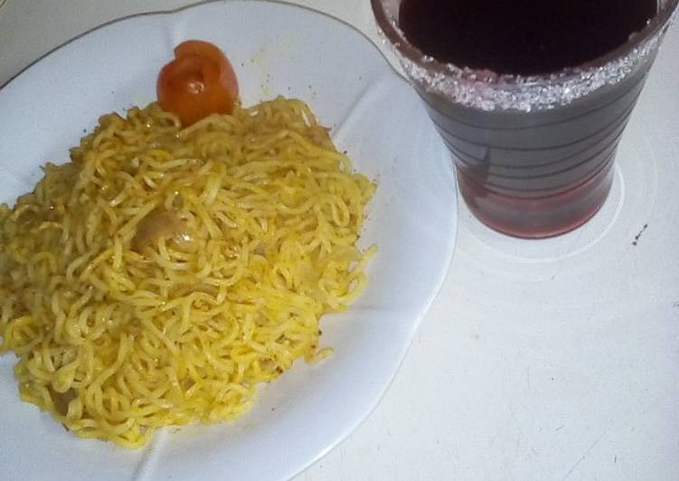 Steps to Cook Tasty Indomie and sobo