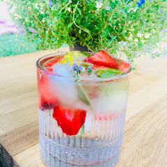 Herb and Edible Flower Ice cubes 🌿🌱🌷 A picture of Herb and Edible Flower Ice cubes 🌿🌱🌷.