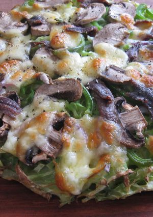 A picture of Pizza Inspired Oven-baked Okonomiyaki.