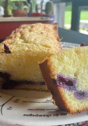 Una foto de Budín de arándanos