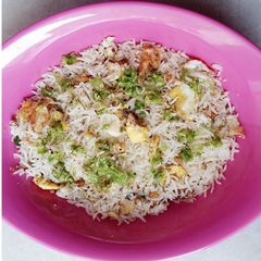 A picture of Egg biryani.