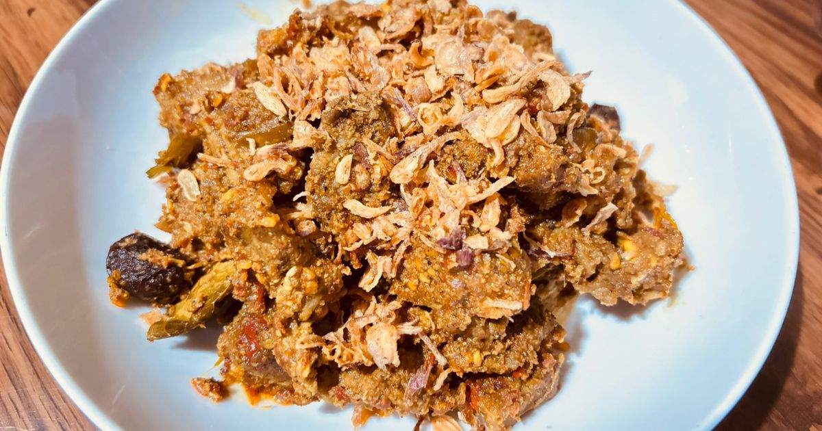 Rendang daging sapi bumbu sat set