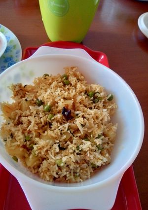 A picture of Makhana Dum pulao.