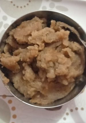 A picture of Wheat flour halwa.