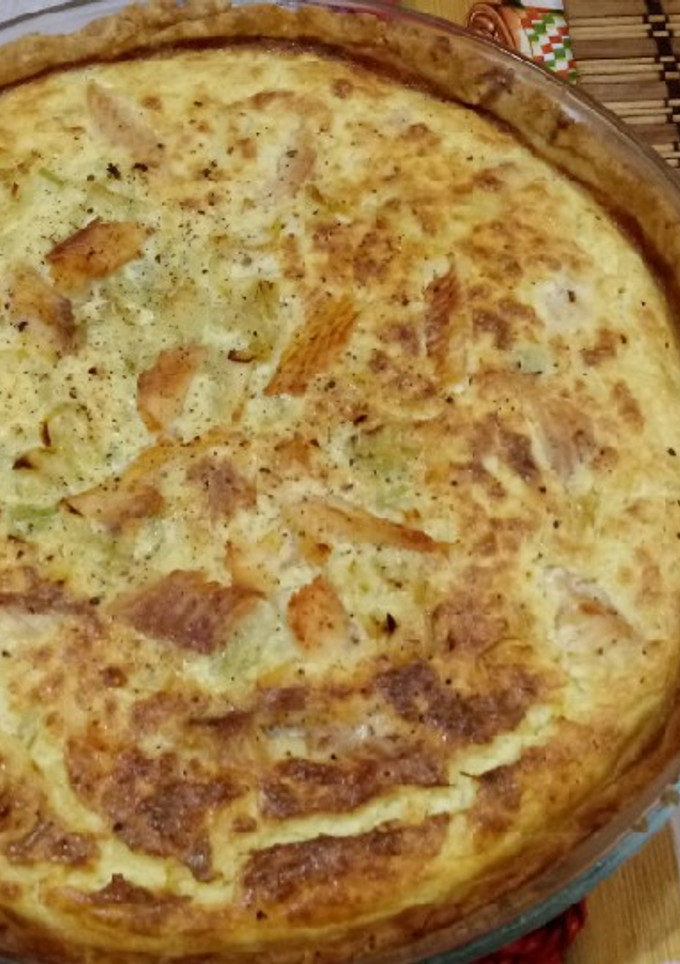 Foto de Quiche de Truta Defumada e Alho Poró (R. Própria)
