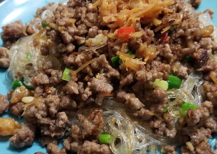 Step-by-Step Guide to Make Super Quick Homemade Chinese XO Sauce Minced Pork with vermicelli glass noodles