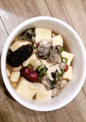 Hình của món Đậu hũ non kho hàu.