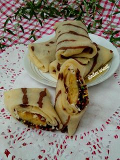 Foto resep Dadar Gulung Pisang Isi Meises & Keju