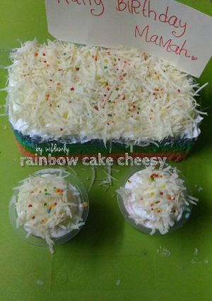 Foto resep Rainbow cake ekonomis