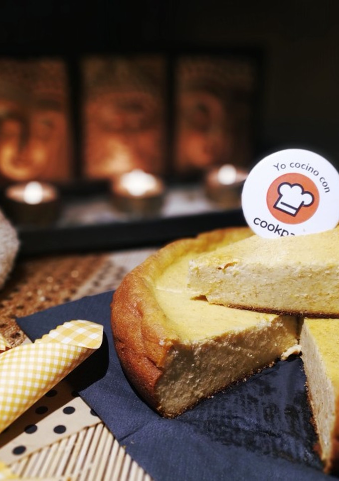 Una foto de Tarta de Queso a la Miel y Naranja en Olla GM sin Presión