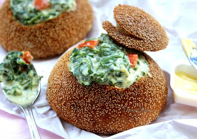 Step-by-Step Guide to Make Super Quick Homemade Bowls Of Goodness: Moringa Kootu In Pretzel Bread Bowls