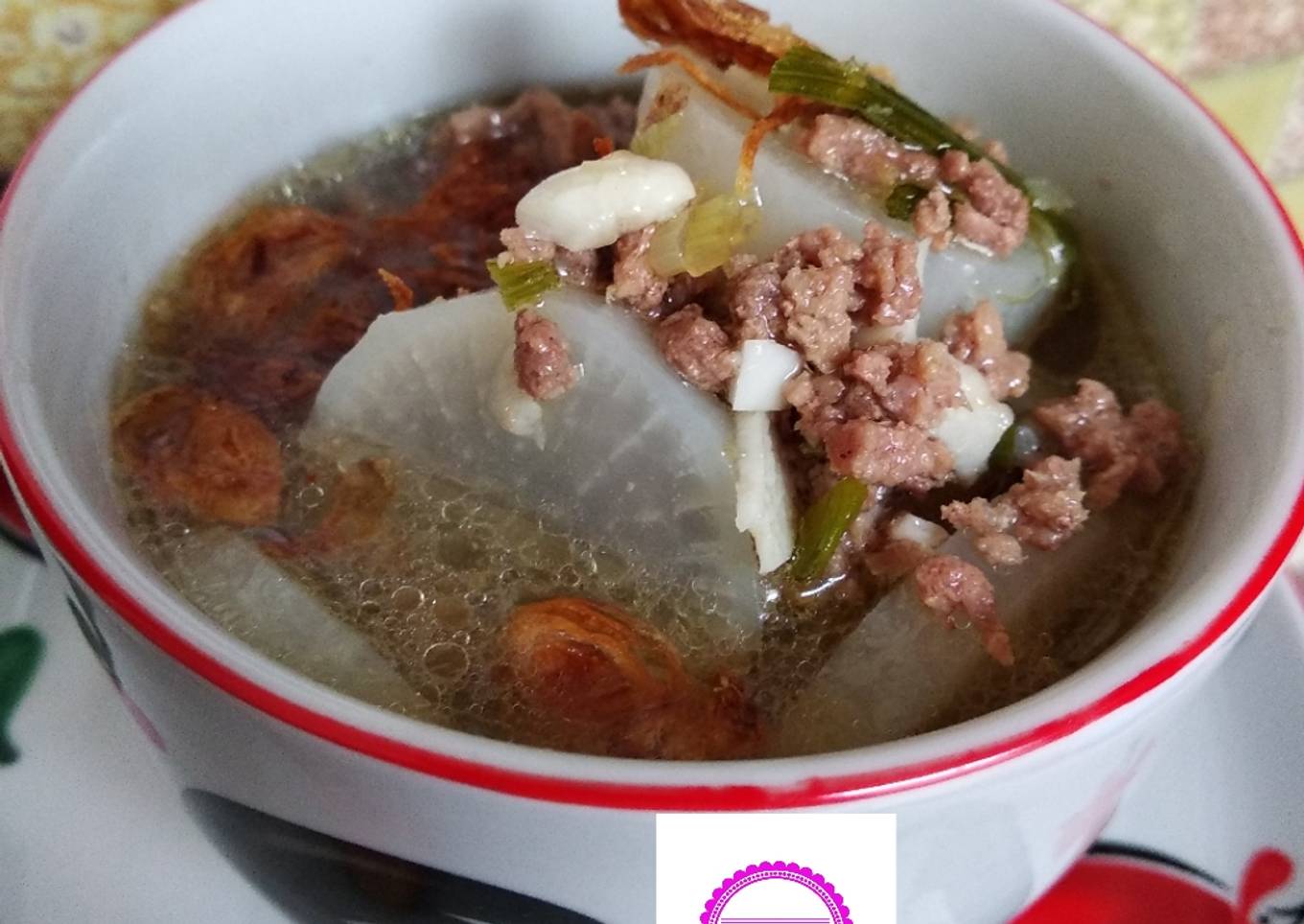 Soup Lobak Daging Cincang Praktis