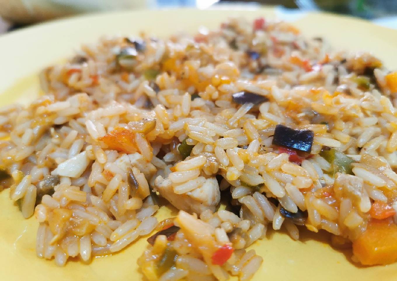 Arroz con pollo y verduras!!!