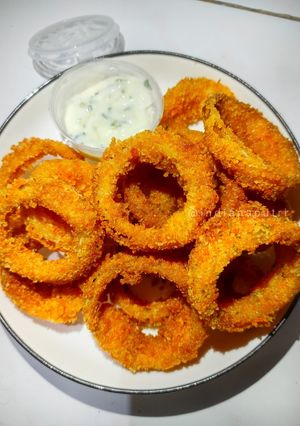 Foto resep 23. Onion Ring + Tartar Sauce (no pickles/acar)