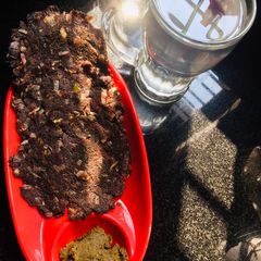 A picture of Ragi + plantain flower + moringa adaii.