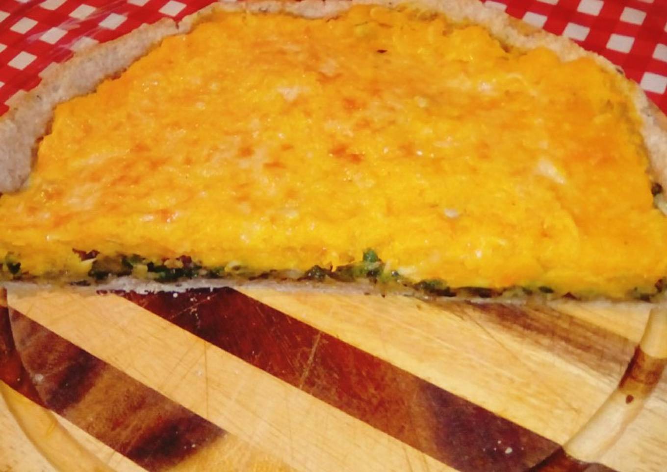 Tarta de espinaca y calabaza con masa de harina integral 😍