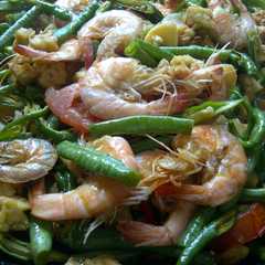 รูปของ Udang Tumis Tauco Kacang Panjang = Kacang Panjang Tauco Tumis Udang