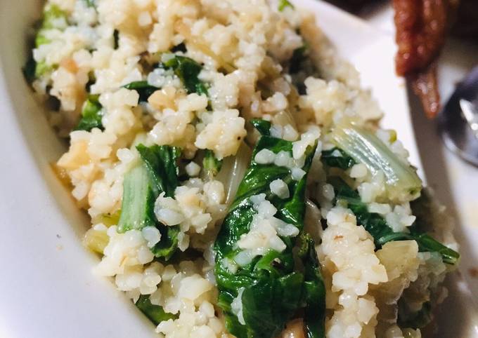 Recipe of Any-night-of-the-week Pechay / Bok Choy Pilaf Side Dish