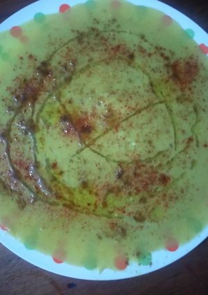 صورة لوصفة البيصارة بالفول والجلبانة