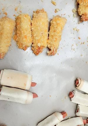 Foto resep Nugget rosis (roti sosis)