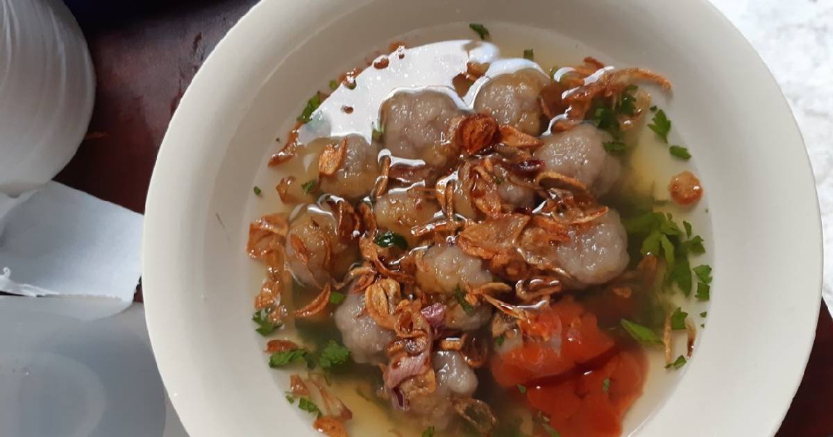 Resep Bakso Kuah Simple Cara Saya Oleh Bundo Zea Cookpad