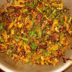 A picture of Masala bhindi.
