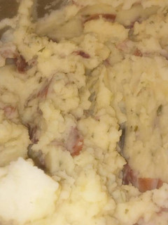 A picture of Parmesan garlic parsley mashed potatoes.
