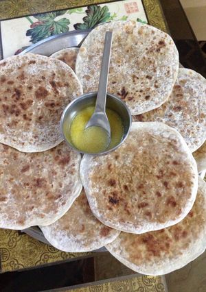 A picture of Shenga holige Karnataka special.
