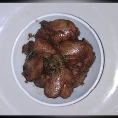 A picture of Chicken liver fry.