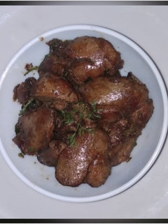 A picture of Chicken liver fry.