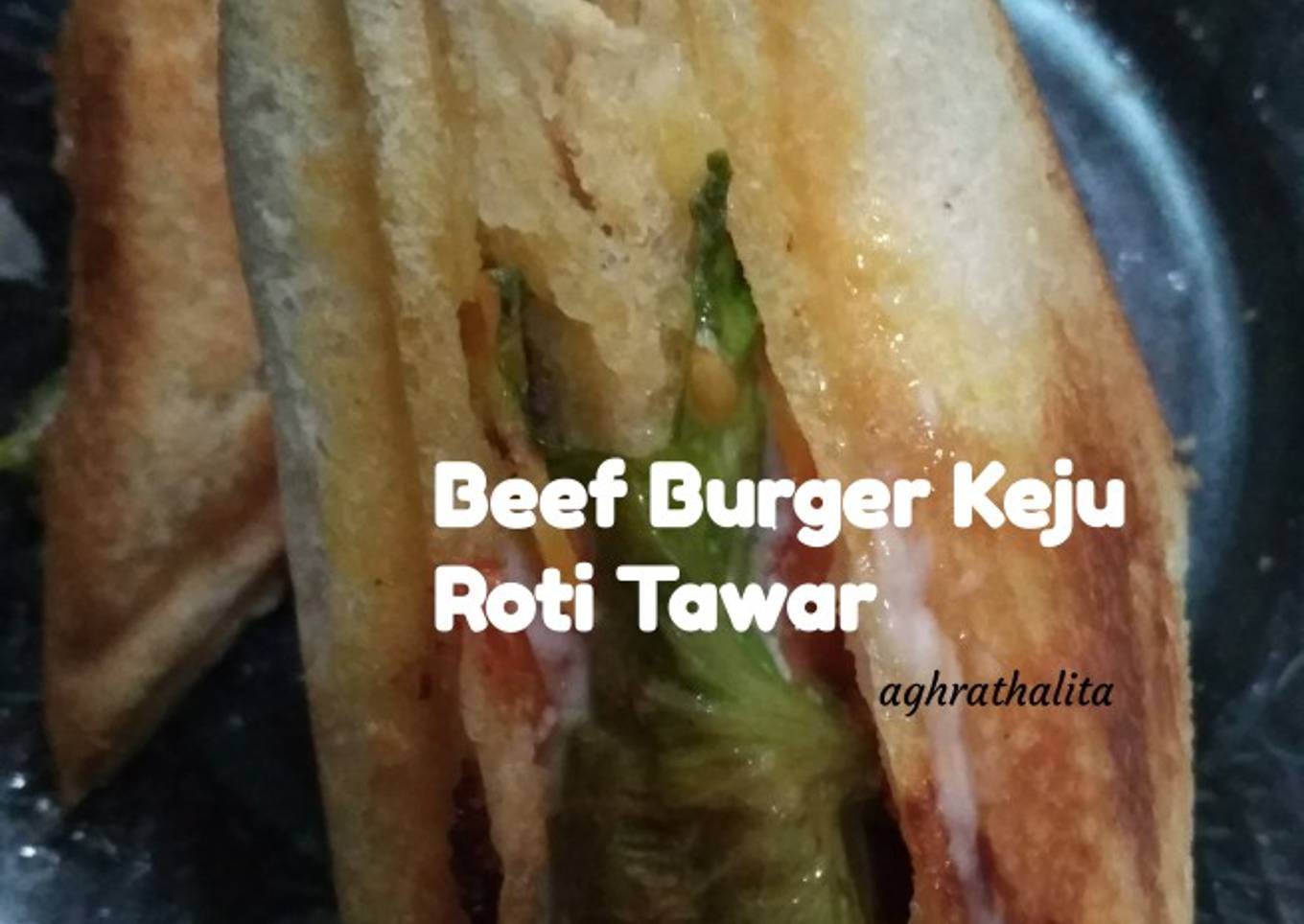 74. Beef Burger Keju Roti Tawar