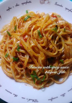 Foto resep Fettucini with spicy sauce