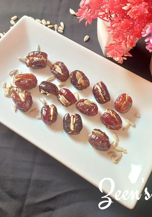 A picture of Dates and Sunflower Seeds.