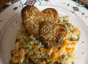 Una foto de Risotto de Champiñones y Zanahoria