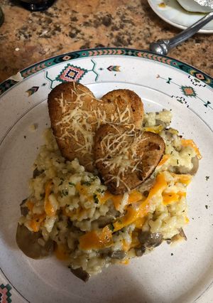 Una foto de Risotto de Champiñones y Zanahoria