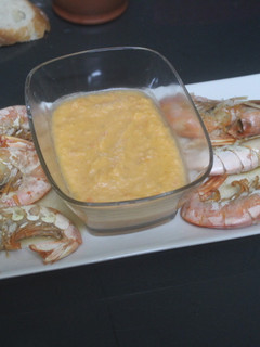 Una foto de Gazpacho con gambas