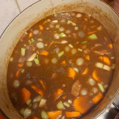 Red wine porkstew : style boeuf Bourgignon A picture of Red wine porkstew : style boeuf Bourgignon.