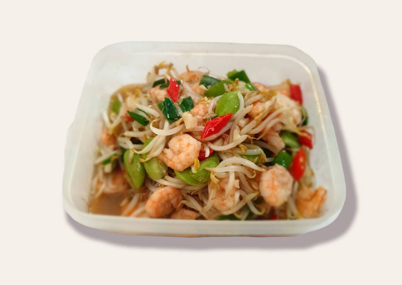 Oseng tauge + udang pete