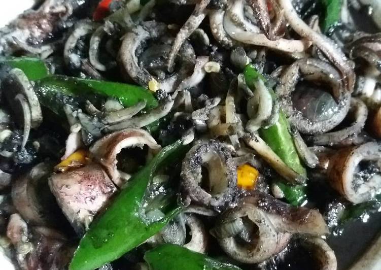 Cara mengolah Oseng cumi asin Lezat