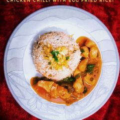 Chicken Chilli Gravy with Egg Fried Rice! A picture of Chicken Chilli Gravy with Egg Fried Rice!.