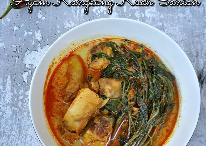 Resep: Ayam Kangkung Kuah Santan Praktis