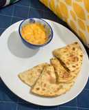 Quesadilla (with few drops of oil and food turns delicious)