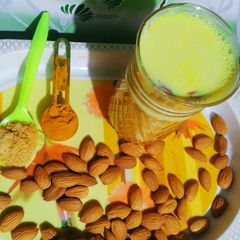 A picture of Turmeric immunity booster milk.