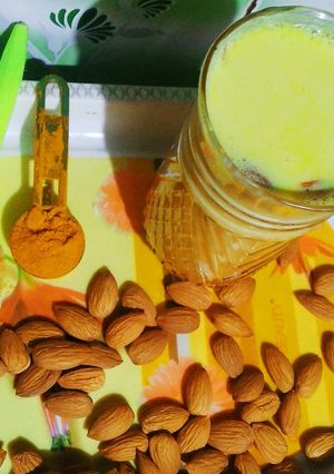 A picture of Turmeric immunity booster milk.