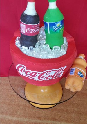 A picture of Cocacola cake # Christmas revival#.