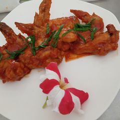 A picture of Fried Schezwan wings.