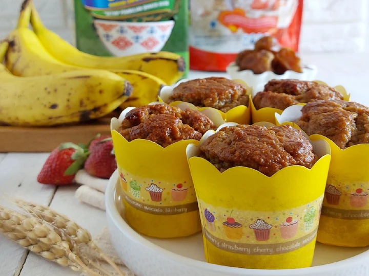 Langkah Mudah untuk Menyiapkan Resep Muffin Oatmeal Pisang Kurma yang Lezat Anti Ribet, Mantap Sekali