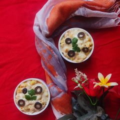 A picture of Mac and cheese 🇬🇧🇬🇧.