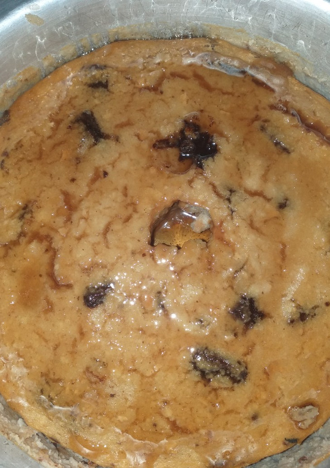 Una foto de Budín de pan relleno con dulce de leche y chocolate!!