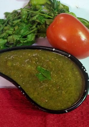 A picture of Tomato Cilantro Chutney.